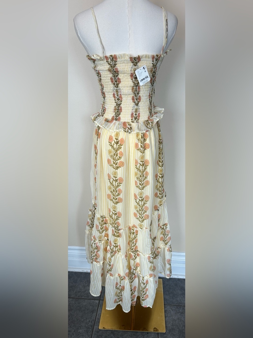 FREE PEOPLE Alejandra Midi Dress/Cloud  Combo size small - Picture 10 of 10